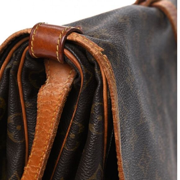 LOUIS VUITTON Monogram Saumur 35 Cross body bag Vintage 1990 Made in France GUC - Picture 6 of 14